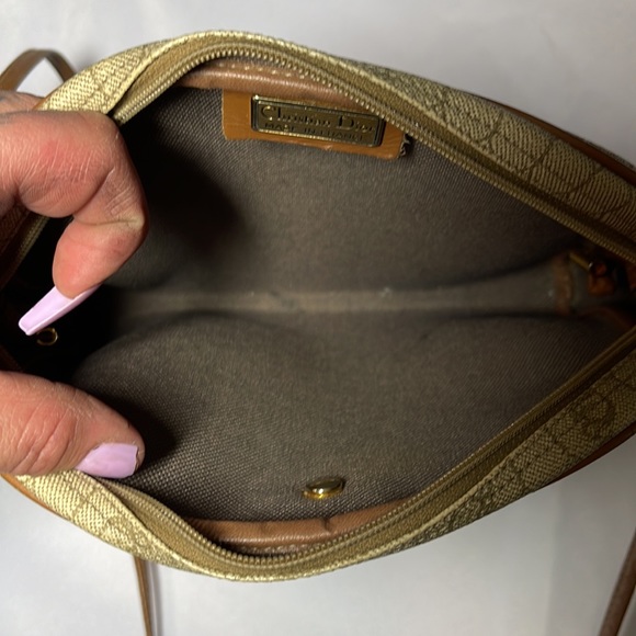 Christian Dior honeycomb old shoulder bag beige PVC full pattern - Picture 4 of 13